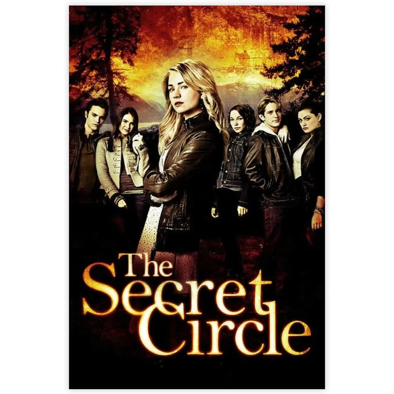 The Secret Circle TV Series Artistic 4-Canvas Wall Print, Modern Artwork for Bedroom & Office Decor, Home Supplies Gift for Wall Decoration