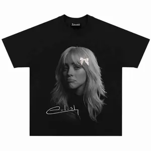 BILLIE W9 TEE , Music Tour 2025 Gildan 5000 Heavy Cotton Graphic Tees, Aesthetic Pop Star Tee, Album Music Lover Gift, Indie Girl Outfit, 2