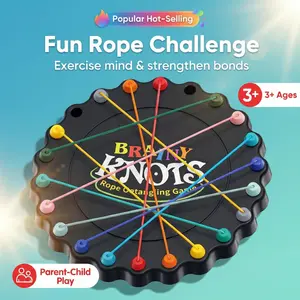 Rope puzzle Game, Educational Strategy Board Game for Kids & Adults, Family Travel Party Games with Multi-Level Challenges, Gifts for All Ages，twist puzzle