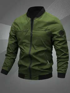 Men's Polyester Fabric Jacket, Durable Material for Long-Term Wear, Ideal for Daily Commuting & Casual