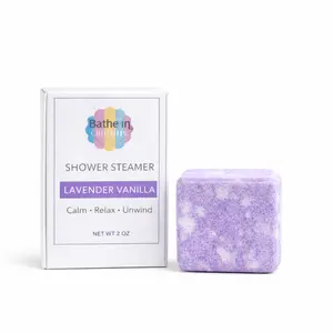 Lavender Vanilla Shower Steamer | Aromatherapy Relaxing Shower Tablet | Spa Shower Steamer (1 Steamer)