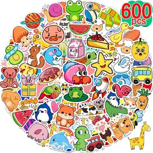 600 Pcs Cute Stickers for Kids, Water Bottle Stickers for Teens, Skateboard, Laptop  Animal Waterproof Sticker, Bulk Sticker Packs for Boys Girls Teacher