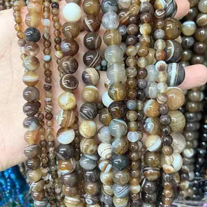 Stripe Agate Round Beads