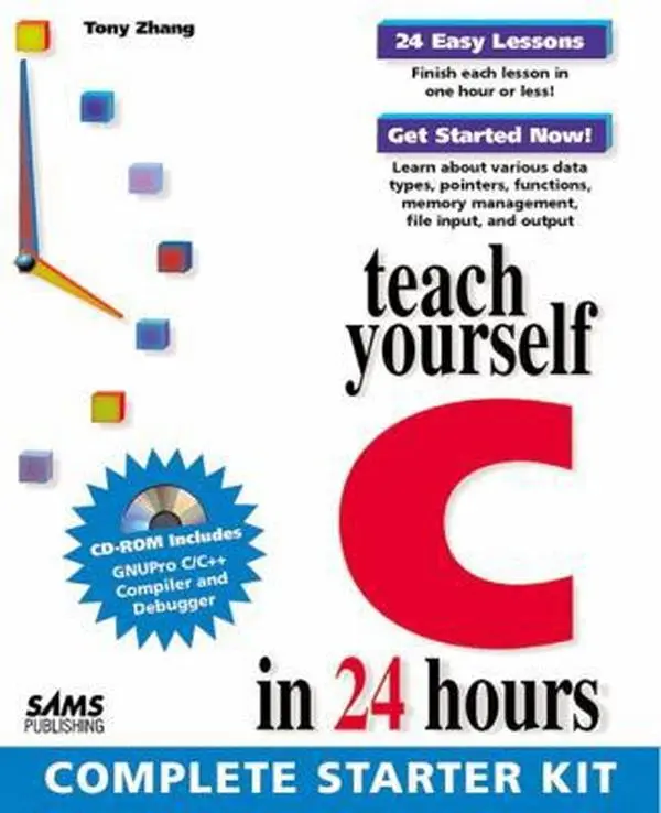 Used C Programming Tutorial Book - Teach Yourself C in 24 Hours by Tony Zhang (Paperback)