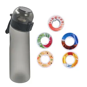1pc 22oz sports water bottle with 5pcs capsule, air scent up water bottle, fruit-scented cup, BPA-free, sugar-free, ideal for outdoor activities and gifts, encouraging young people/students to drink plain water healthily