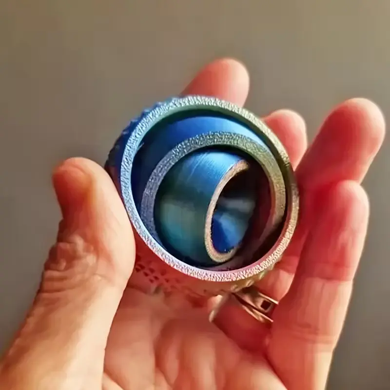 1pc 3D Printed Toy Fidget Spinner, Cool Rotating Keychain, Smooth Spin Hanging Decoration, Stress Relief Toy, Fun Gift Idea