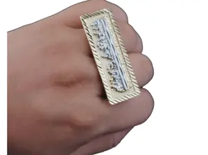 THE LAST SUPPER Design in Three Tones  14k Gold Plated Unique Jewelry