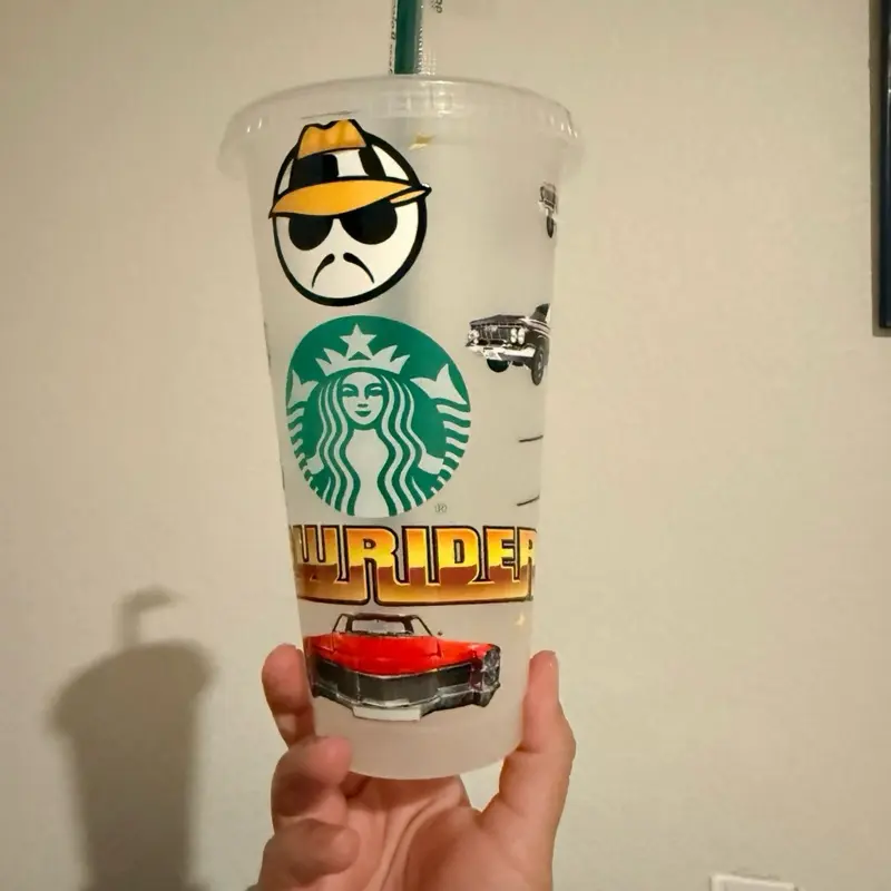 Old School Plastic Car Cup Tumbler Classic Drinkware Mug