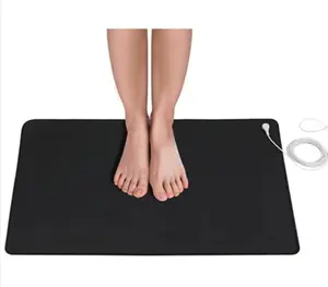 Grounding Mat for Earthing | Conductive Leather Wellness Pad for Desk, Yoga & Sleep | Reduce Stress & Improve Energy | Includes Grounding Cable
