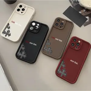 Gothic Crosses Pattern Printed Case Suitable for iPhone 17/16/15/14/13/12/11 Pro Max/Plus Soft TPU Shockproof Protection Rugged Durable Back Silicone Cover Best Festival Gift