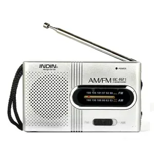 Cute Retro Compact Pocket Radio 2AA Battery Operated, Super Loud Speaker And Headphone Jack, Emergency Survival Kit Essential For Hurricane Season