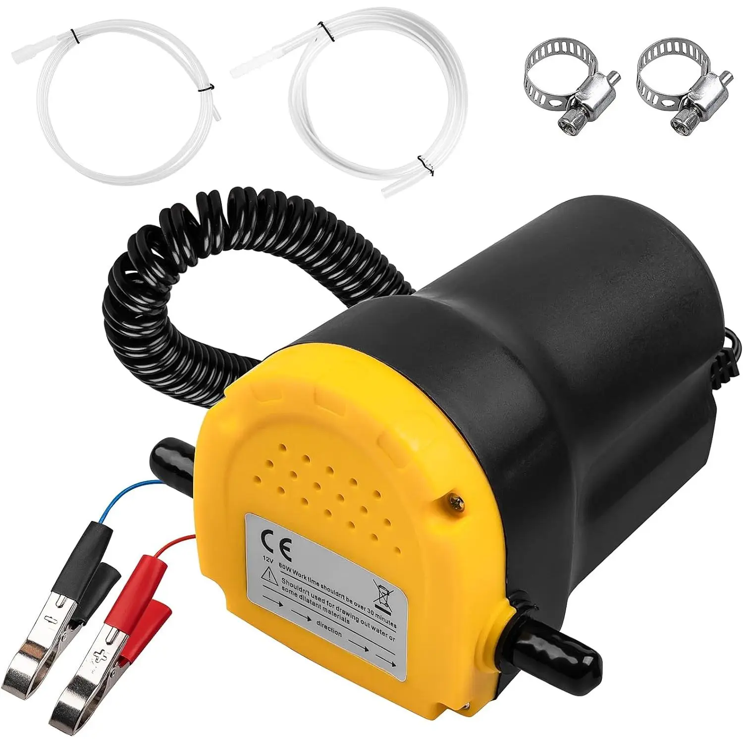 12V 60W Oil Extractor Pump, Upgraded Oil Change Pump, Diesel Fluid Transfer Pump Extractor Scavenge Suction for , Small , Tractor