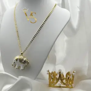 Valdes Luxury Elephant Pendant Necklace, 14K Gold Plated, Everyday Wear, High Quality Jewelry