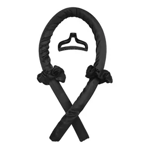 Soft Satin Heatless Curling Set for All Hair Types 39-inch Rod 1.5-inch Diameter Reduces Frizz & Breakage Lightweight Daily Use