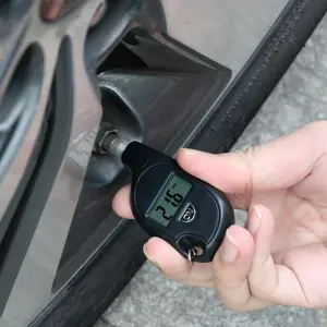 Car Tire Pressure Monitor with Keychain, Digital Display Tire Pressure Gauge, Portable Mini Car Tire Pressure Inspection Tool