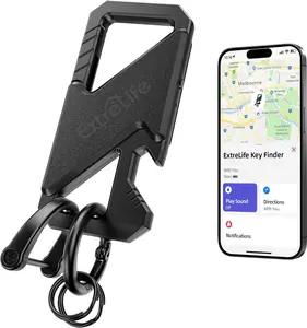 Keychain, Works with iPhone Find My, Heavy Duty Keychain with Bottle Opener, Carabiner Car Key Chains, Key Chain with GPS Tracker, Anti-Lost Smart Keys Finder, Rechargeable,summervibes