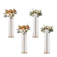 4PCS  - 35.43inch High - Metal Rod + Base