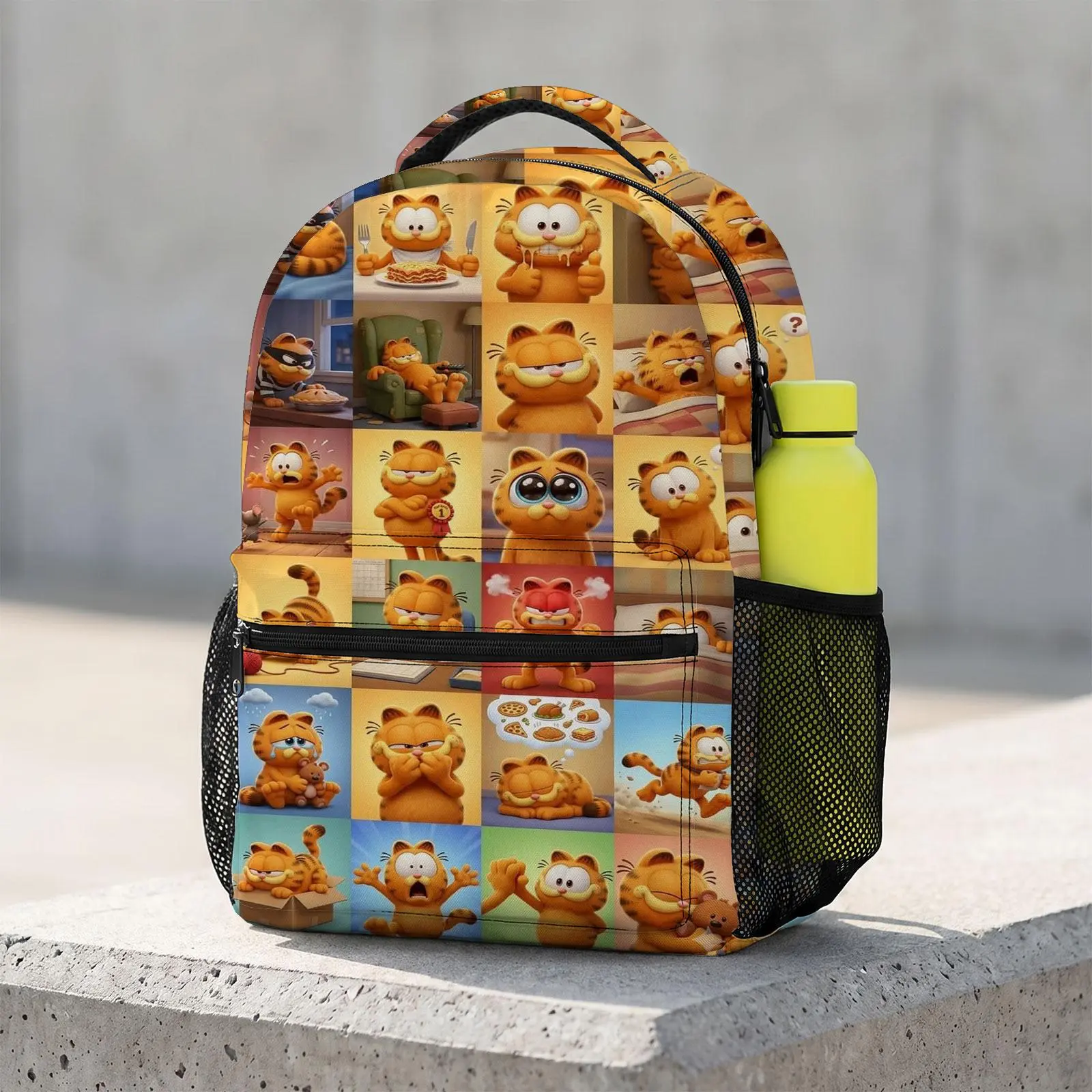 Garfield Trending Cute Cartoon Laptop Backpack | Aesthetic Print Travel Daypack | Durable Lightweight School Bookbag for Men & Women