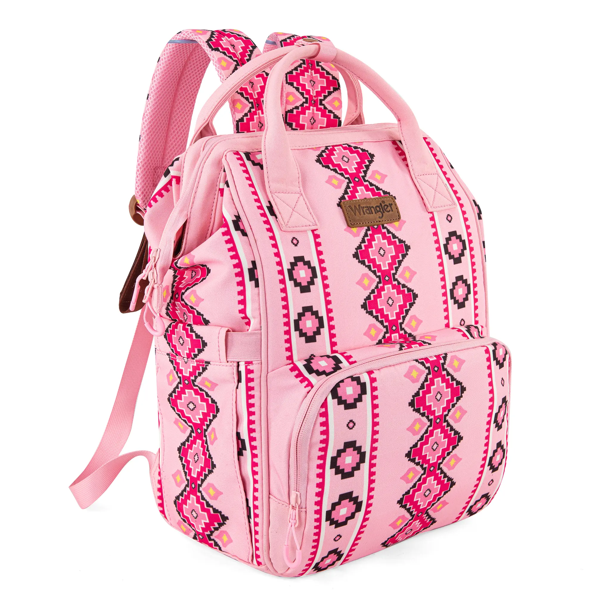 Wrangler Western Callie Diaper Bag Dual Waterproof Sided Backpack Organized Diaper Stroller Straps Multifunction Baby Travel Bag Versatile for Baby Essentials BACKTOSCHOOL