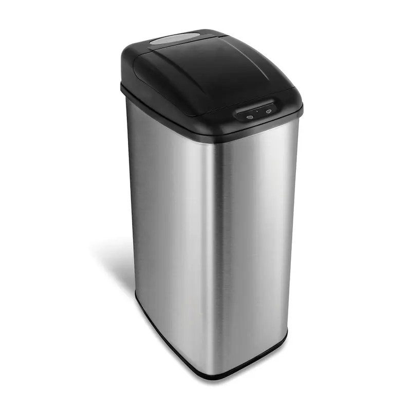 Nine Stars 13-Gallon Stainless Steel Slim Shaped Trash Can