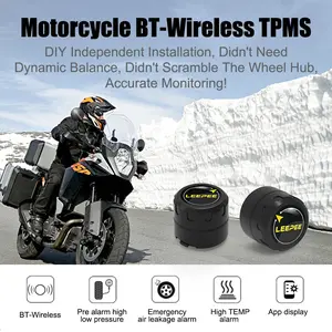 Motorcycle Bluetooth-compatible Tire Pressure Monitor Y, Real-Time Monitoring & Alerts, Easy Installation, Essential Safety Accessory for Motorcycles