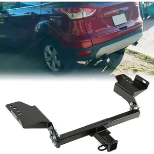 Class 3 Black 2" Trailer Hitch Receiver Compatible with 2013-2019 Ford Escape SEL SE S Titanium