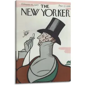 Dandy New Yorker Poster Wall Art Canvas Aesthetic Decorative Modern Art Print Bedroom Decor
