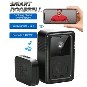 Camera Doorbell WiFi Smart Door Bell Tuya Smart Home Security System Motion Detect Night Vision Digital Intercom Doorbell, Door Bell Eye Peephole Camera, Wireless Video Doorbell for Family Patio Security