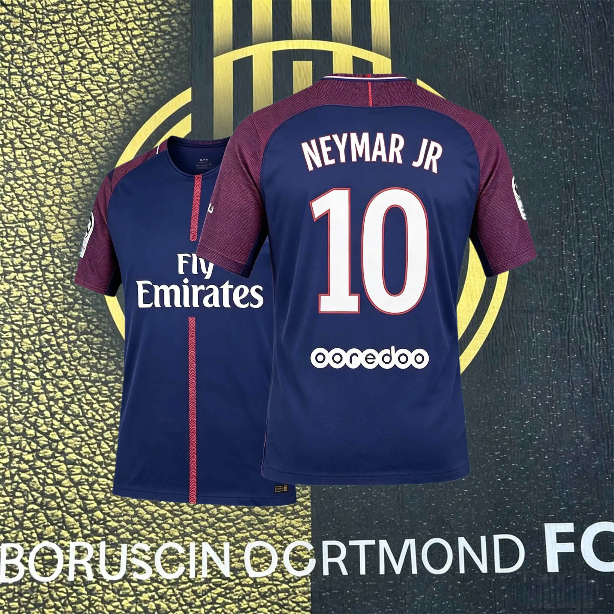 1718 Neymar's debut season home jersey fan version 1718 Neymar's debut season home jersey fan version
