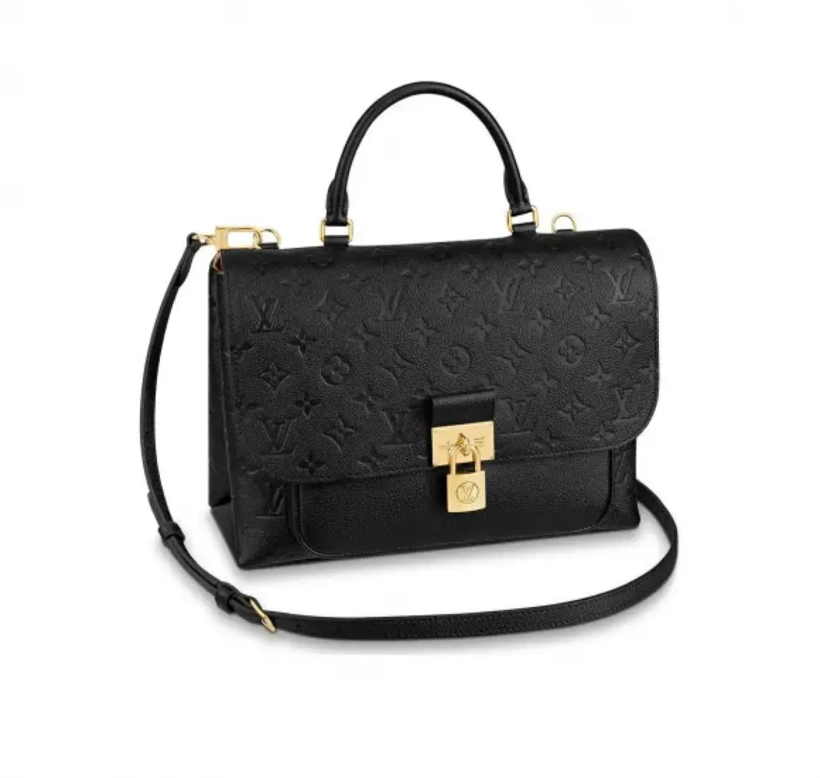 Pre-owned Louis Vuitton Monogram Empreinte Leather Padlock Flap Bag 0810 raye 23543177