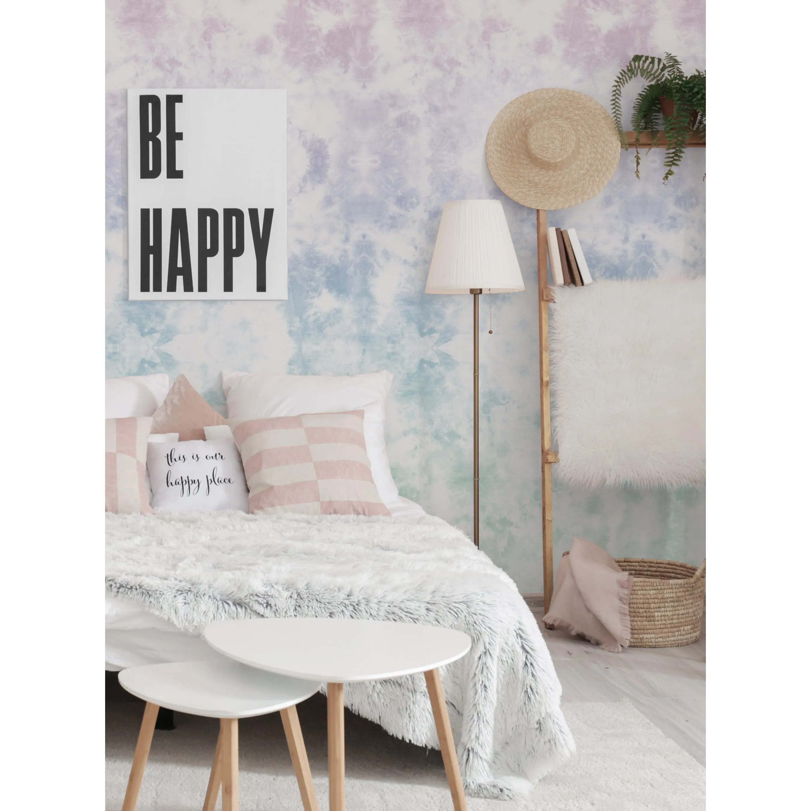 Self-Adhesive Abstract Tie Dye Wall Mural - Renter-Friendly Peel-and-Stick Accent Wall Wallpaper, Indoor Use Abstract Art Print for Home Improvement