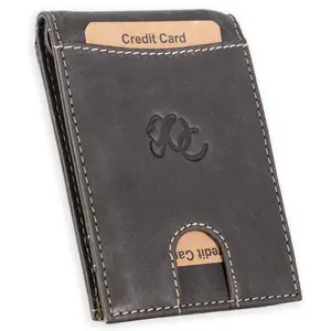 Leather Money Clip Bifold Men's Minimalist high quality money clip leather wallet slim wallet Men's Minimalist