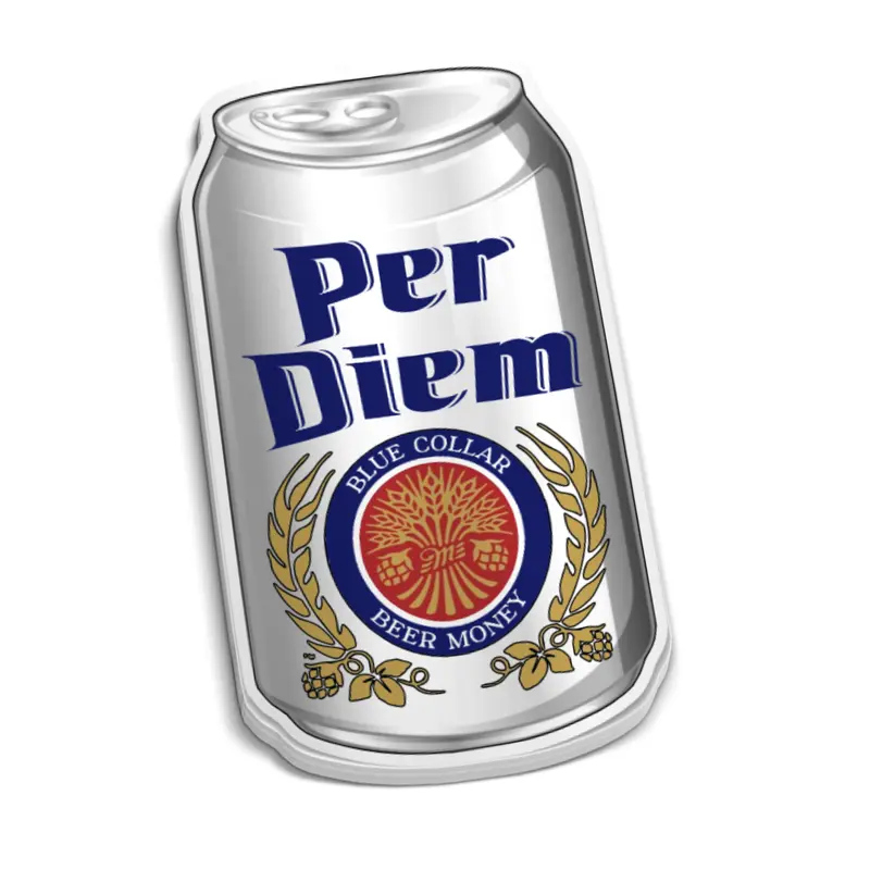 Per Diem Sticker - Hard Hat Stickers, Funny Sarcastic Stickers, Cooler, Toolbox, Meme Prank, Laptop, Blue Collar, Decal