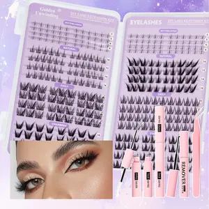 DIY Eyelash Extension Kit, Large Capacity, Natural Eyelash Extensions, Multiple Styles, Professional and Beginner Friendly, Easy Home Use, Full Set Lash Starter Kit