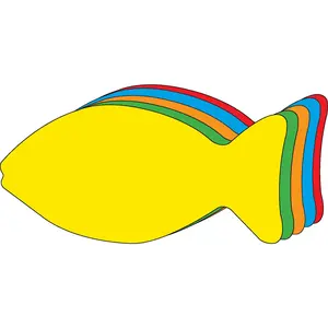 SHAPES ETC.  Faith Fish Large Foam Assorted Color Creative Cut-Outs