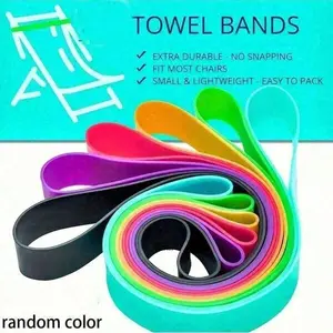 Silicone Beach Chair Towel Strap, Elastic Windproof Lightweight Beach Chair Towel Holder, Colorful Beach Clip, Pool and Cruise Essential Travel Gear Pack