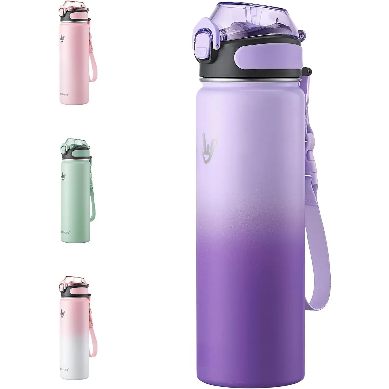 Insulated Water Bottle, 24 oz Stainless Steel Water Bottles with Carrying  Strap, Double-Wall Vacuum Insulation Thermos, Leakproof Bottle with Straw,  Keep Drinks Hot or Cold for Hours - TikTok Shop