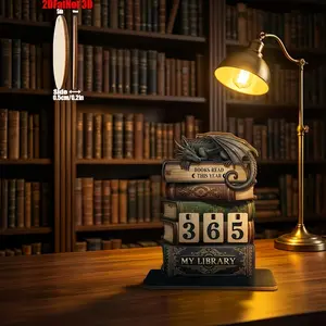2D DIY Book Reading Tracker, Medieval Dragon Book Tracking Journal, Annual Book Counter, Shelf Decor, Gift for Readers, Fantasy Fans