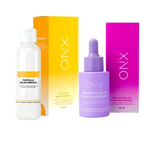 Onix Skincare Acido Hialuronico 30ml + Protector Solar Facial 60ml Hyaluronic Serum Hialuronico Sunscreen Serum Kit Hydrate Moisture Spf  Moisturizer