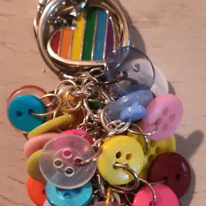 Chunky Button Keychain