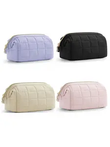 Women's Quilted Fabric Handbag, Fashionable Simple Design, Casual Trendy Bag, Ideal for Daily Use, Work, Travel, Makeup & Skincare Essentials, Everyday Bag