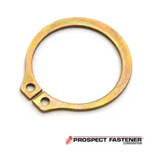 212 MAIN Rotor Clip SH-156ST ZD Basic External Ring - 1.56 in. Shaft Diameter, .062 in. Ring Thickness, Carbon Steel Zinc Dichromate Yellow, 50-Piece Pack, Groove Depth
