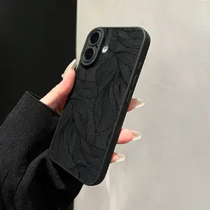 For Iphone 16 15 14 13 12 11 Pro Max XS XR SE Hot-Selling Personalized Silicone Shockproof Line Pattern Phone Case 2024 New Christmas Trend Mobile Phone Case TH1
