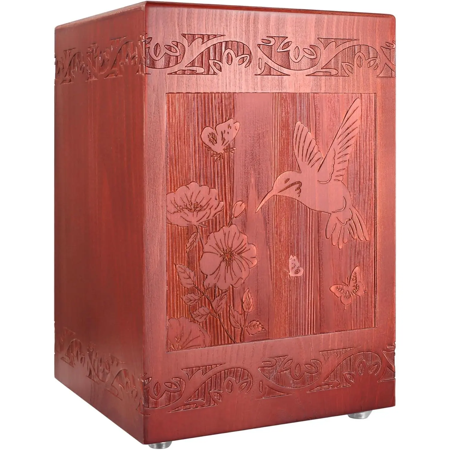 Wooden Cremation Urn for Human, Wood Engraved Decorative Box, Funeral Urns for Adult Male Female Burial or Memorial Keepsake, Urns for Ashes Men Women