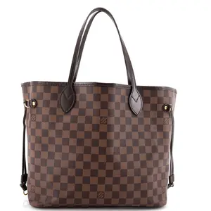 Pre-owned Louis Vuitton Canvas Coated Tote Bags REBAG Neverfull NM Tote Damier MM by Rebag