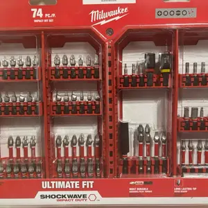 Impact Bit Set 74pc  Milwaukee Shockwave Ultimate Fit / Long lasting tip