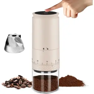 Portable Coffee  - Rechargeable Espresso Coffee  with Stainless Steel Burr Mill for Travel, Camping - Cordless Electric Small Grinders with 38 Adjustable  Settings
