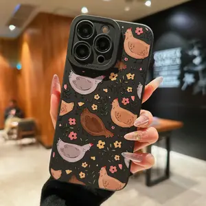 Cute Chicken Pattern Phone Case, Anti-drop Cellphone Protective Case, Total Protective Shockproof Mobile Phone Cover for iPhone 16 15 14 13 12 11 Pro Max