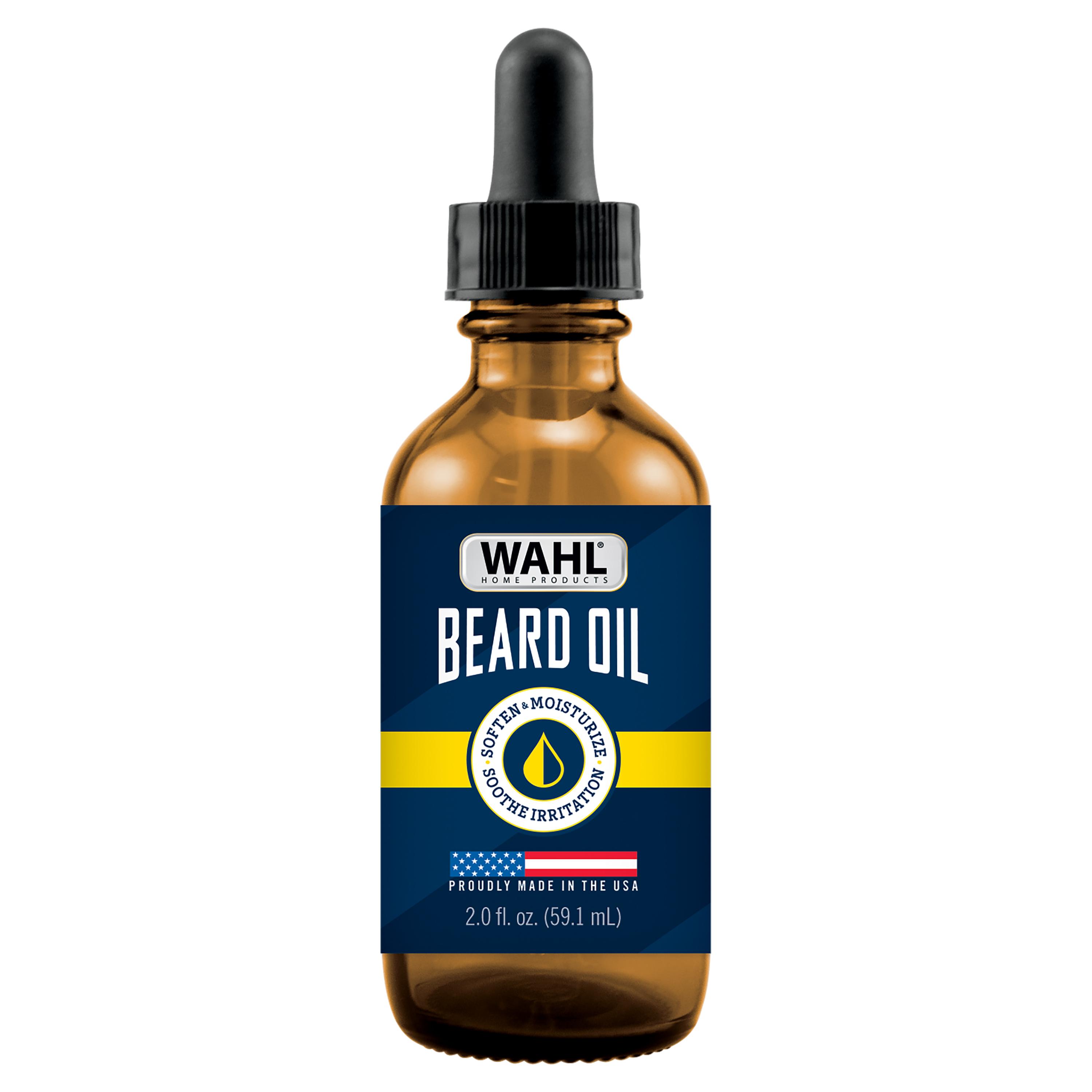Wahl Beard Oil – 2 fl oz Beard Oil for Men, Softens & Moisturizes Facial Hair, Soothes Itch & Irritation, Paraben-Free, Dye-Free, Cruelty-Free – Model 3024219