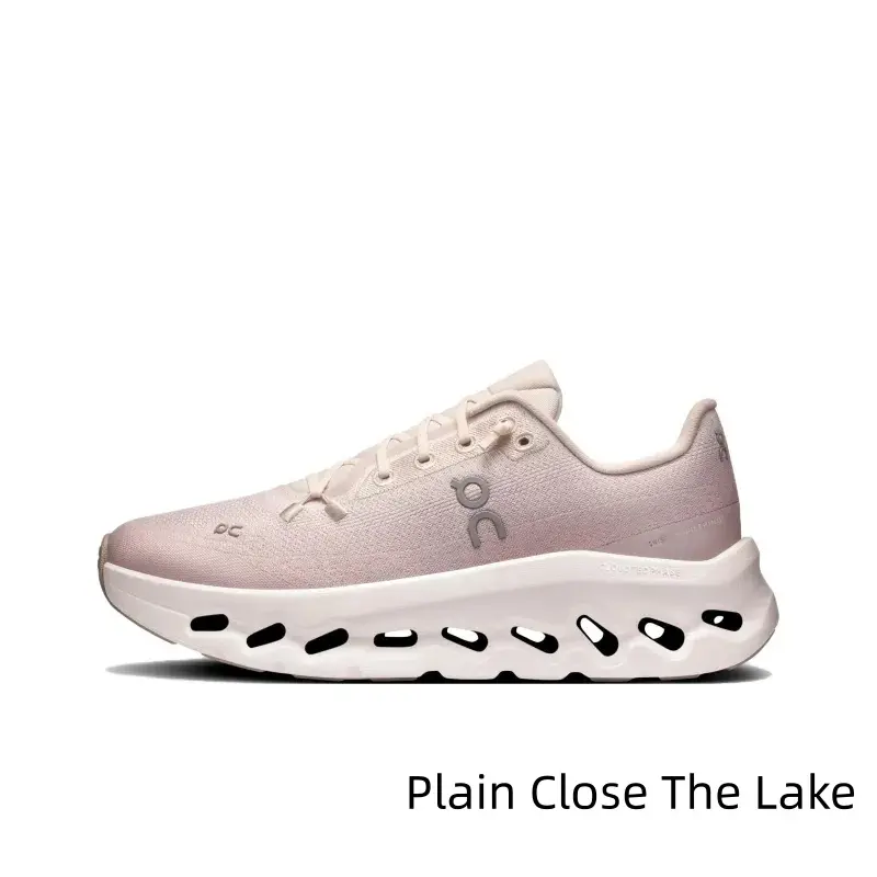 Soft Impact Buffer Lace-Up Running Shoes For Ladies | Lightweight Sweat-Wicking Knit Fabric | Continuous Hollow Light Foam Outsole | Low-Impact Fitness Training | Relieve Arch & Heel Soreness After Long Standing